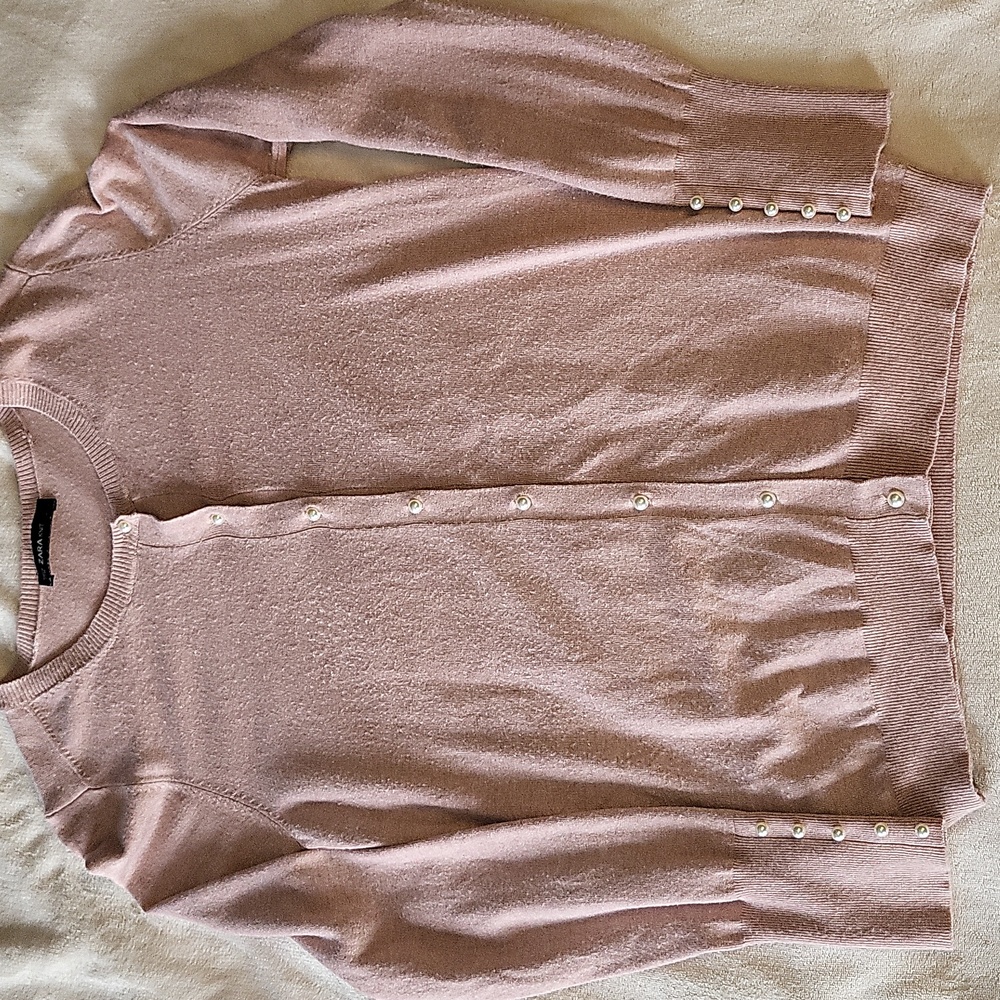 Zara cardigan with pearl buttons size Large